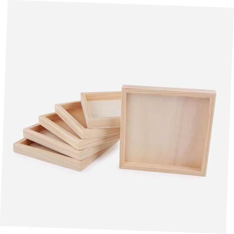 2 Sets Unfinished Wooden Puzzle Trays Shape Storage Organizer Easy Clean Crafting Home Decor - Image 2